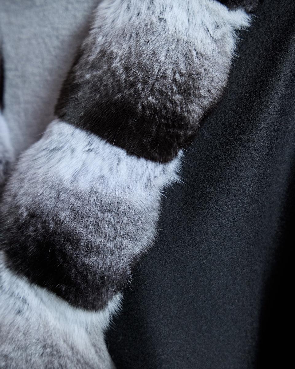 Cashmere Cape with Chinchilla Trim Product Image