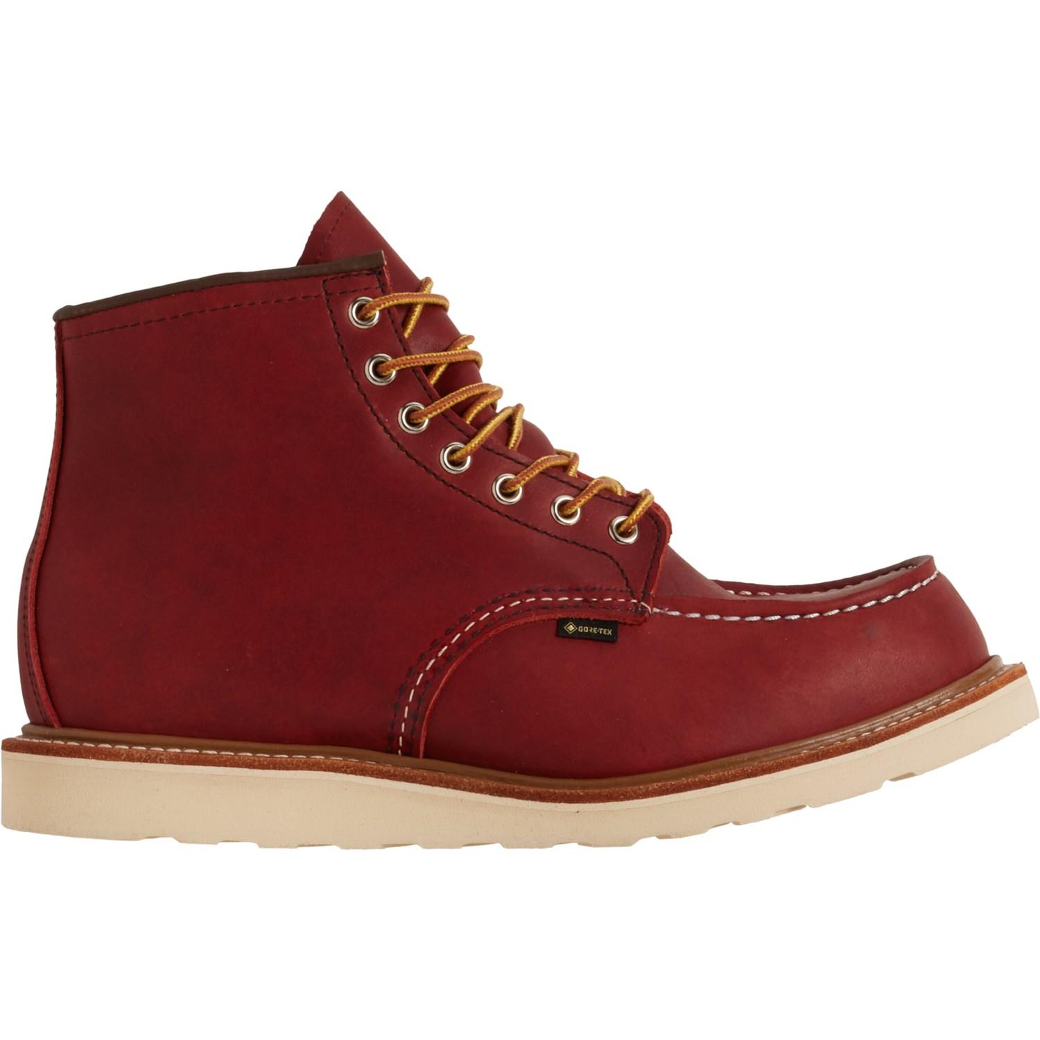 Red Wing 6” Classic Gore-Tex® Moc-Toe Boots - Waterproof, Leather, Factory 2nds (For Men) Product Image