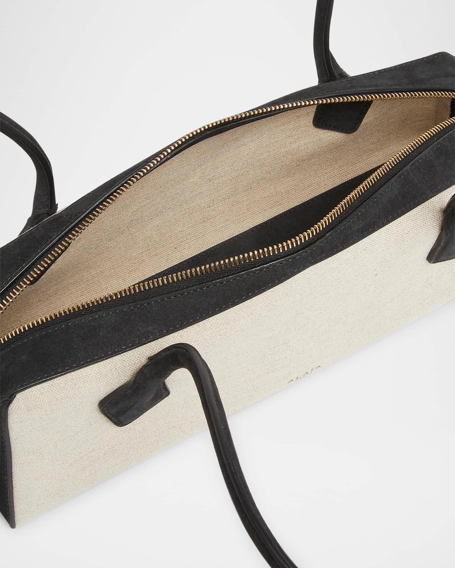 Le Teckel Medium Shoulder Bag in Canvas and Leather Product Image