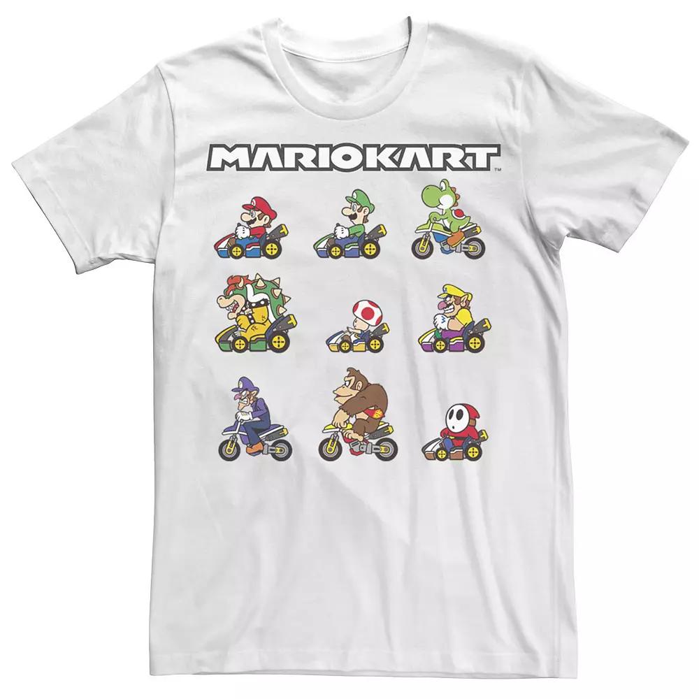 Men's Nintendo Mario Kart Racers Ready Line-Up Tee, Size: XXL, White Product Image