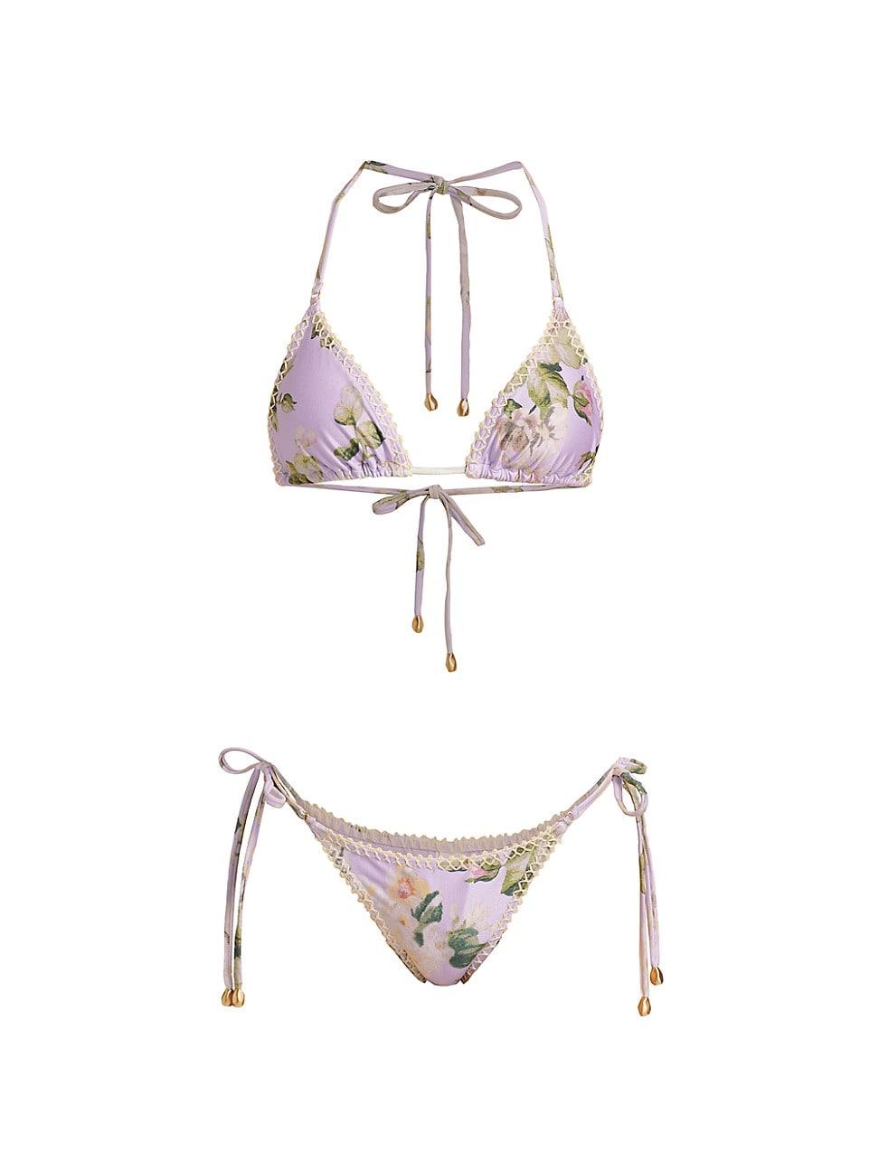 Womens Acacia Floral Triangle Bikini Set Product Image