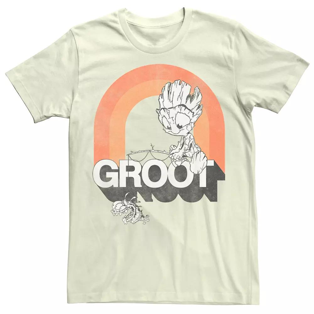 Men's Marvel Guardians Of The Galaxy Groot Fishing Outline Tee,  Product Image