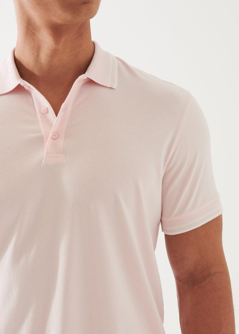 Patrick Assaraf Iconic Tipped Buttoned Polo Product Image