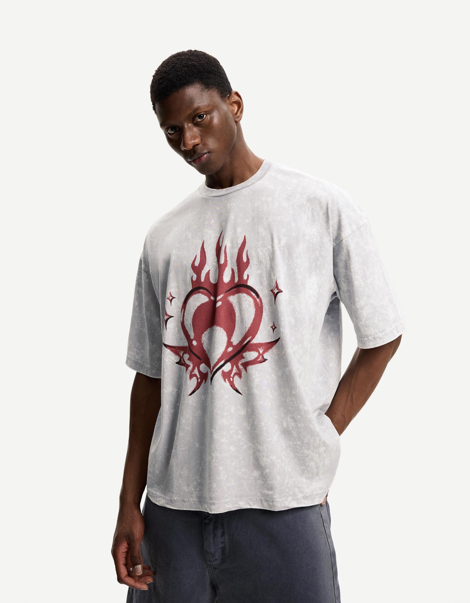 Oversized short sleeve printed T-shirt Product Image