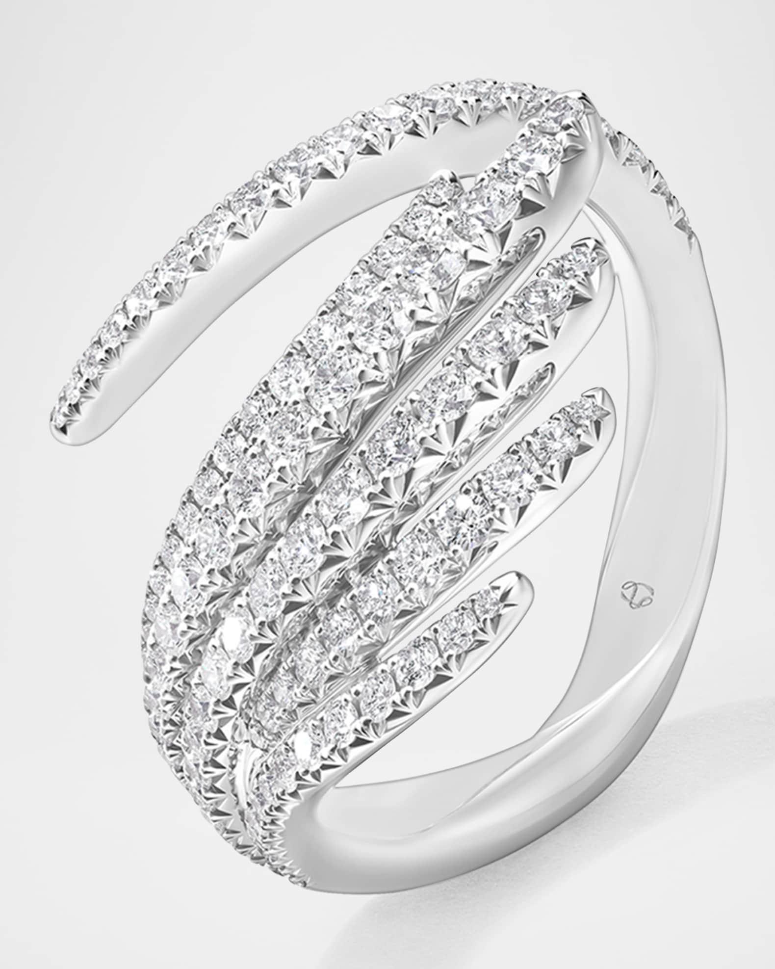 18K White Gold Vela Diamond Statement Ring Product Image