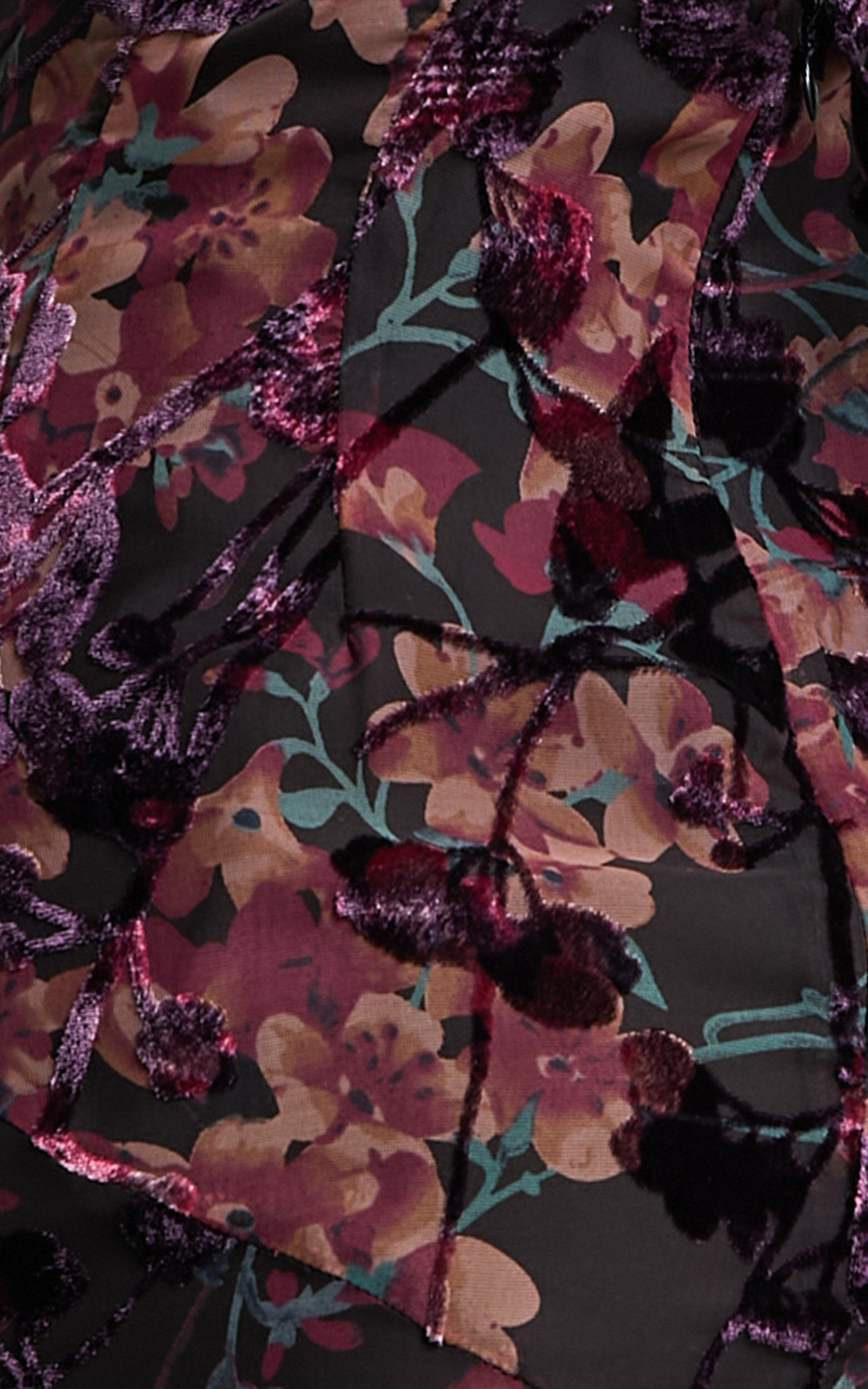 Aletta Maxi Dress - Cowl Cross Back Dress in Aletta Burn Out Floral Product Image