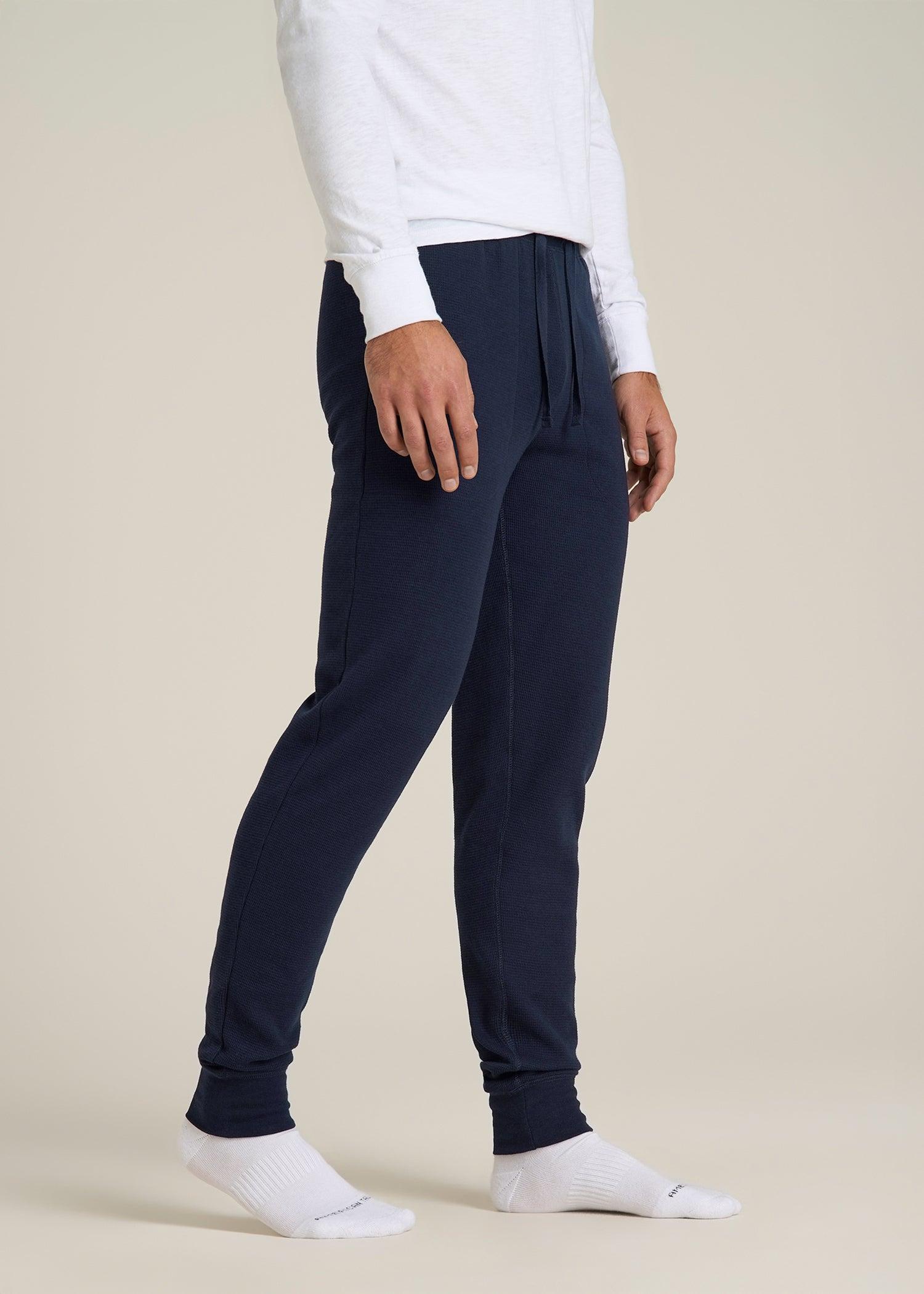 Waffle-Knit Lounge Jogger for Tall Men in Patriot Blue Male Product Image