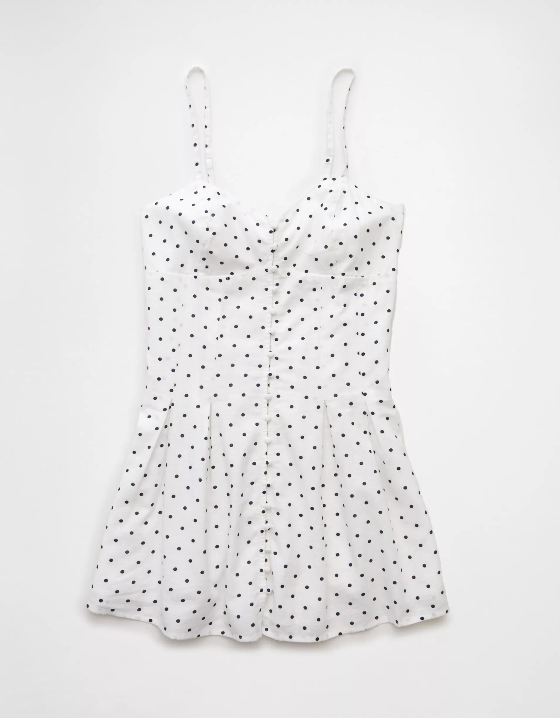 AE Sweetheart Button-Up Mini Dress Product Image