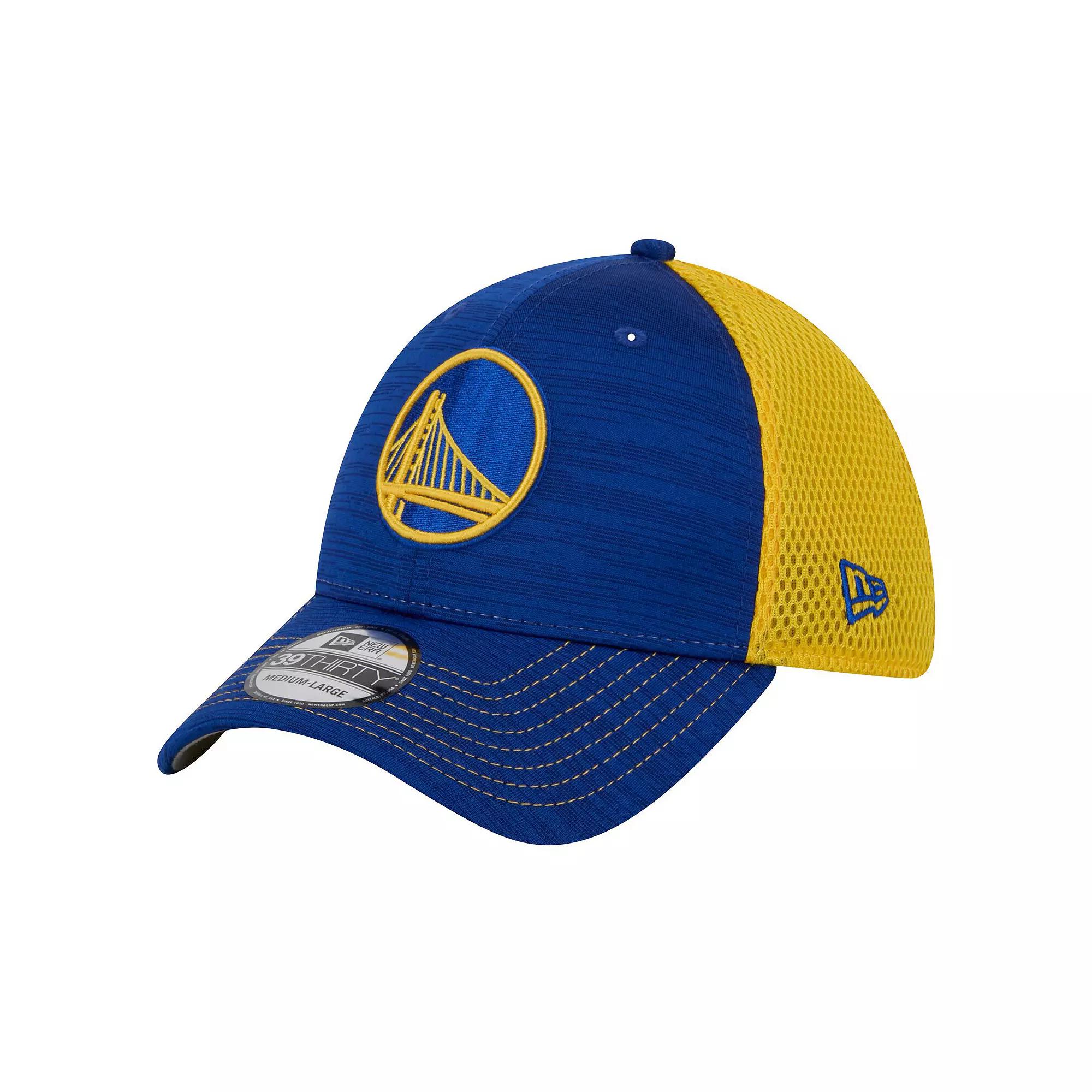 Men's New Era Royal Golden State Warriors Active Tech Neo Flex 39THIRTY Flex Hat, Size: Large/XL, Blue Product Image