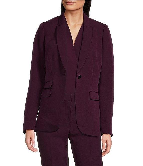 Anne Klein Notch Lapel Long Sleeve Stretch 1-Button Coordinating Blazer Product Image