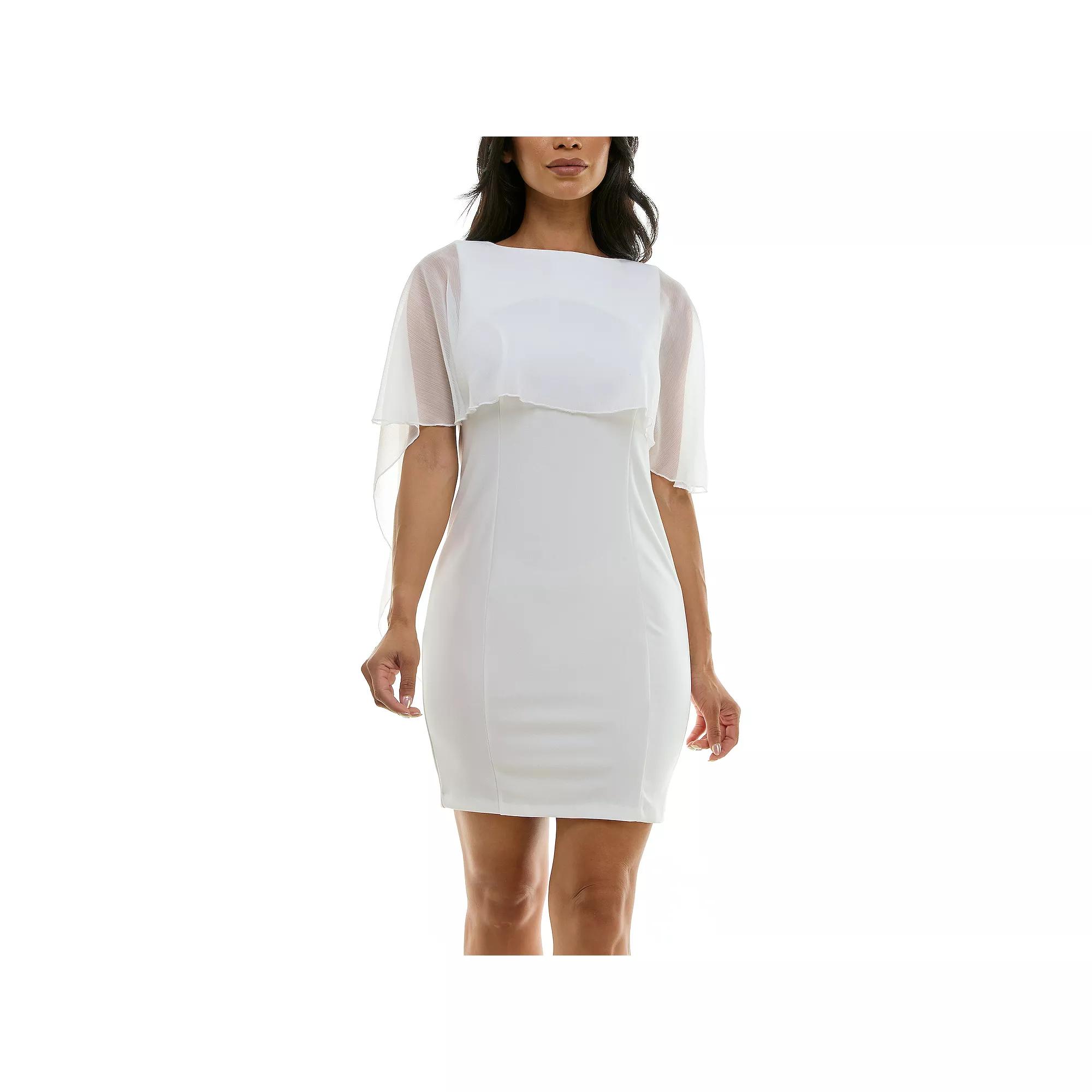Women's Nina Leonard Popover Chiffon Sheath Dress,  Product Image