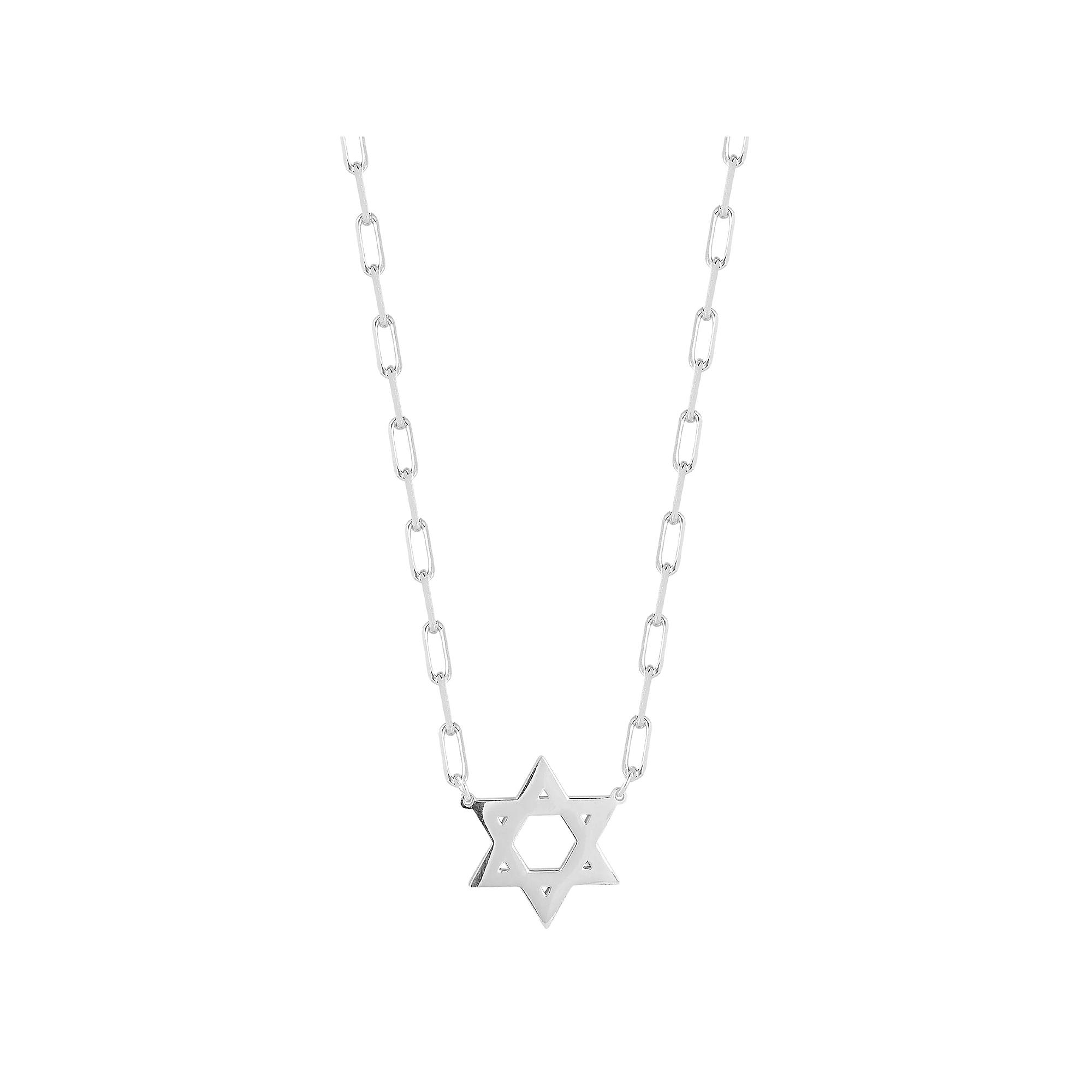 Sunkissed Sterling Star Of David Pendant Necklace, Women's, Size: 18", Silver Tone Product Image