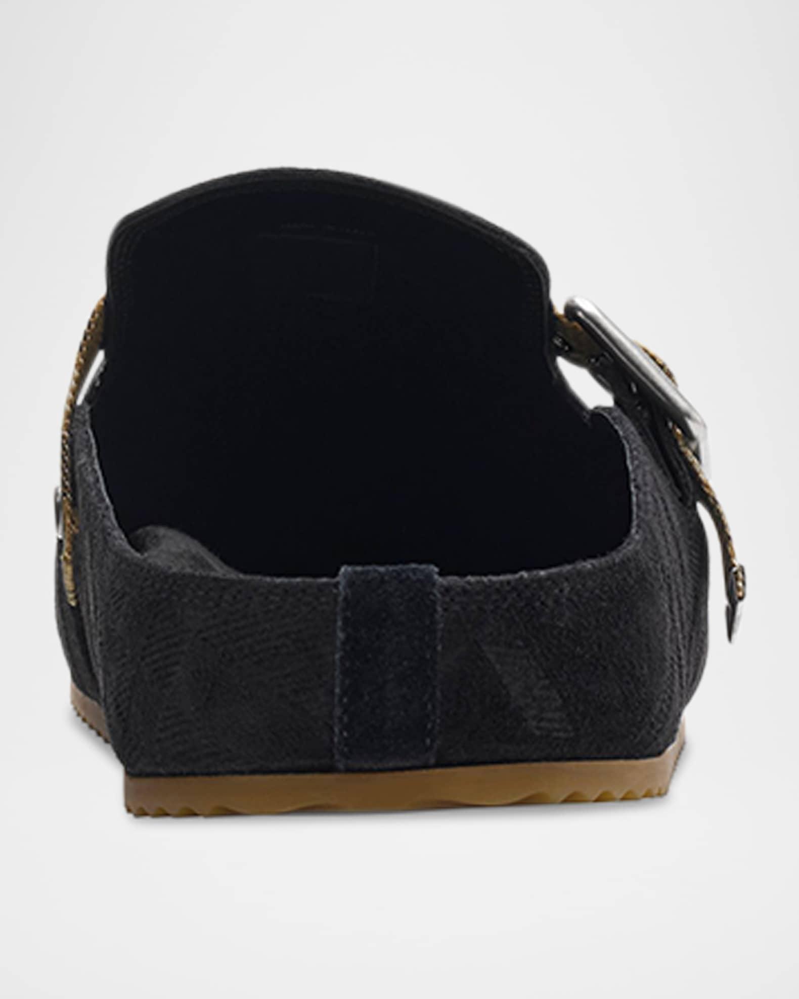 Men's Urchin Suede Check-Strap Clogs Product Image