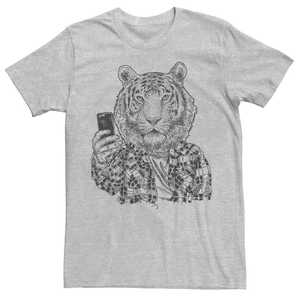 Men's Tiger Sketched Selfie Tee,  Product Image