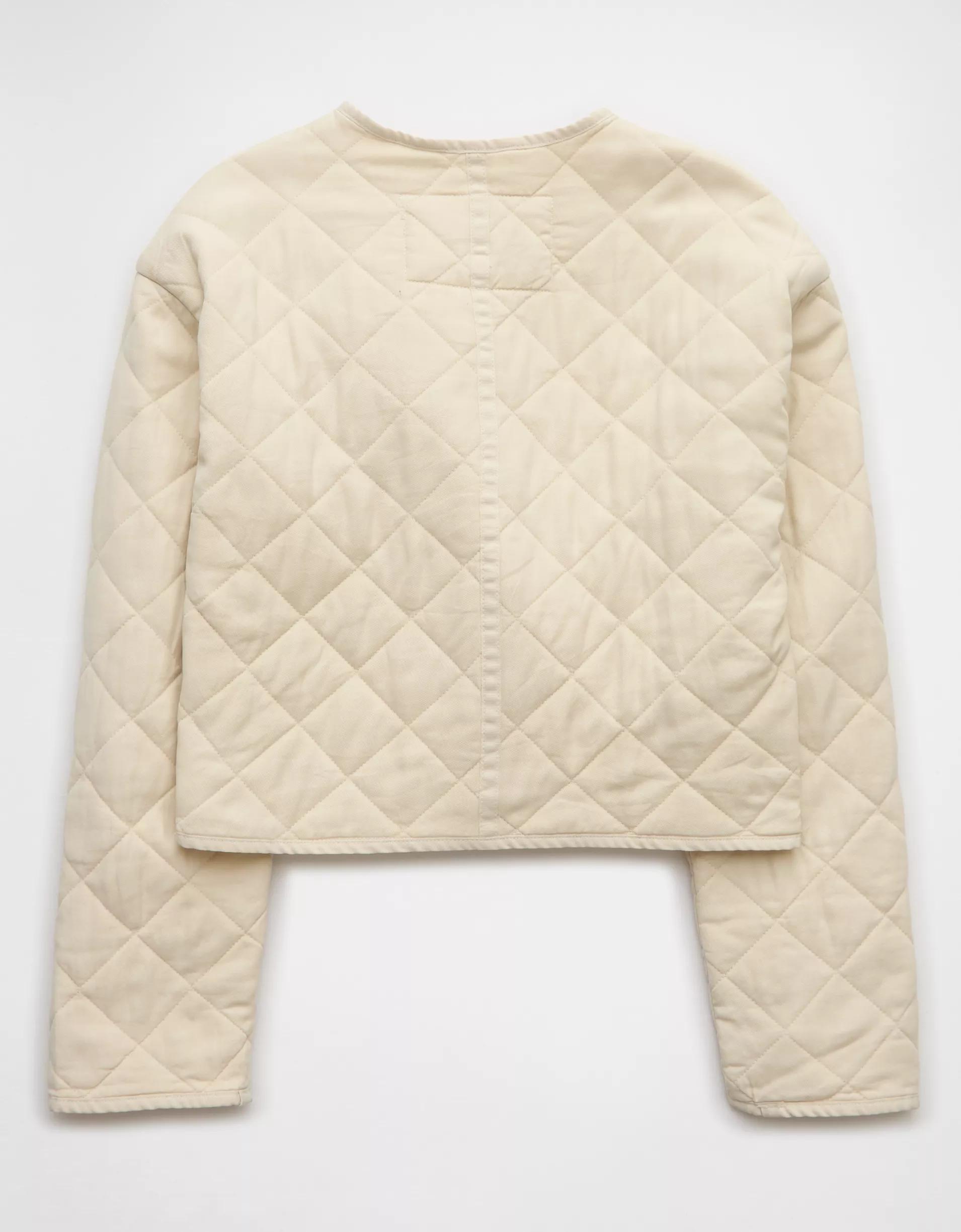 AE Collarless Quilted Jacket Product Image