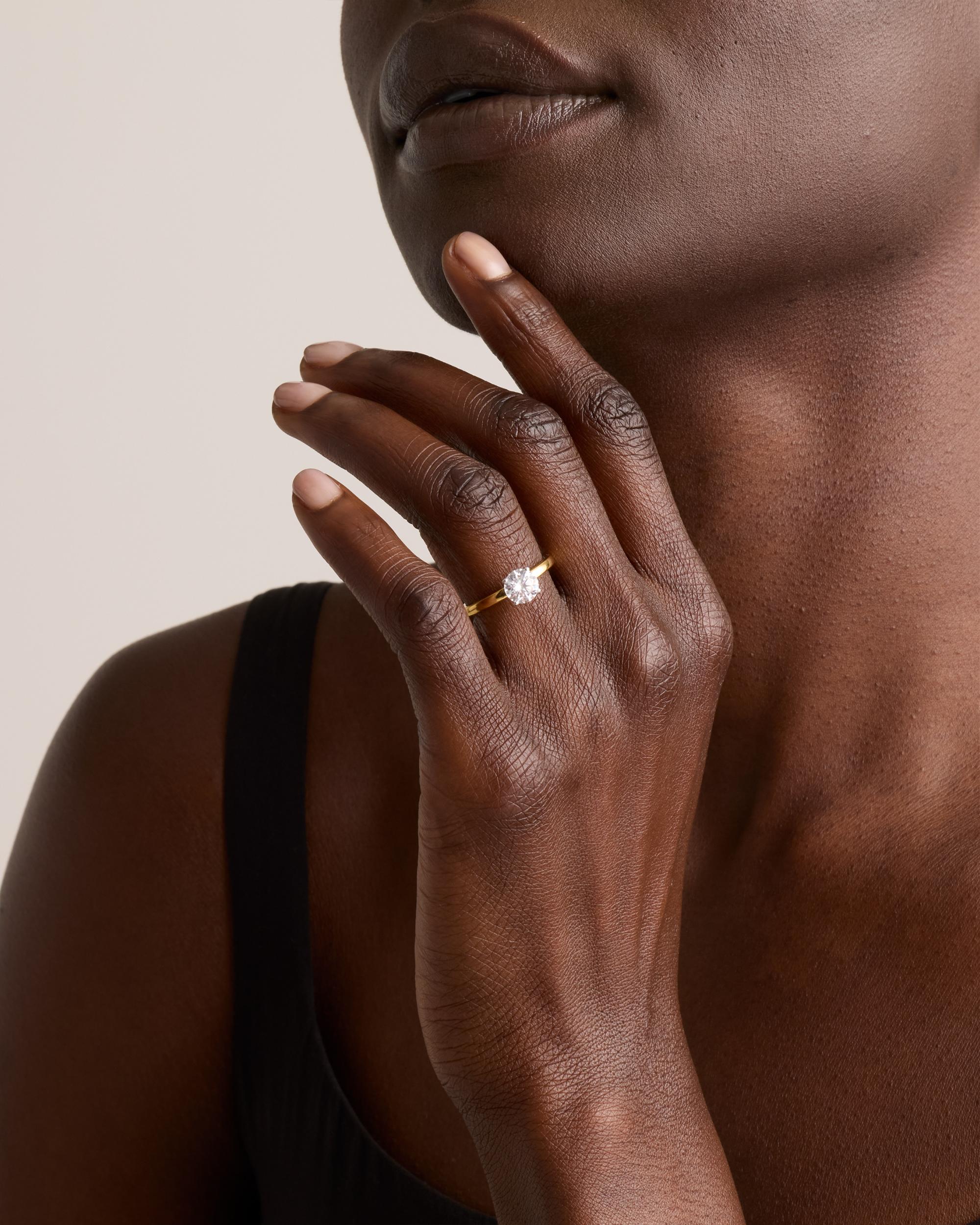 Quince | Women's Lab Grown Diamond Round Comfort Fit Engagement Ring Product Image