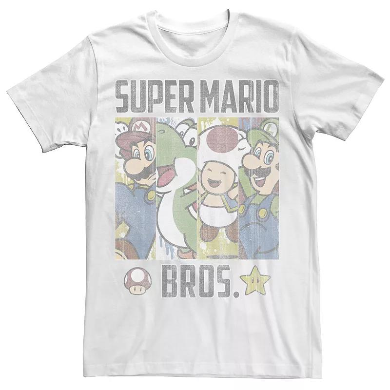 Men's Super Mario Retro Blinds Boxed Up Group Shot Graphic Tee,  Product Image