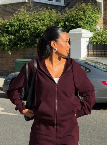 All Day Oversized Hoodie Wine Product Image