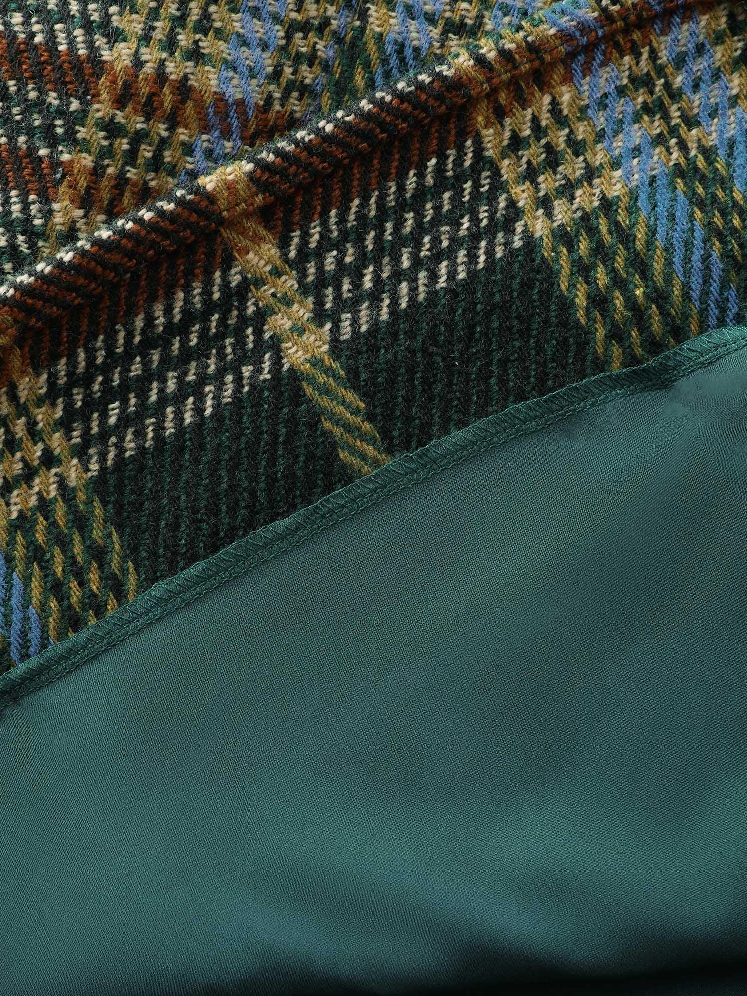 Plaid Pattern Slant Pockets Knee Dress Female Product Image