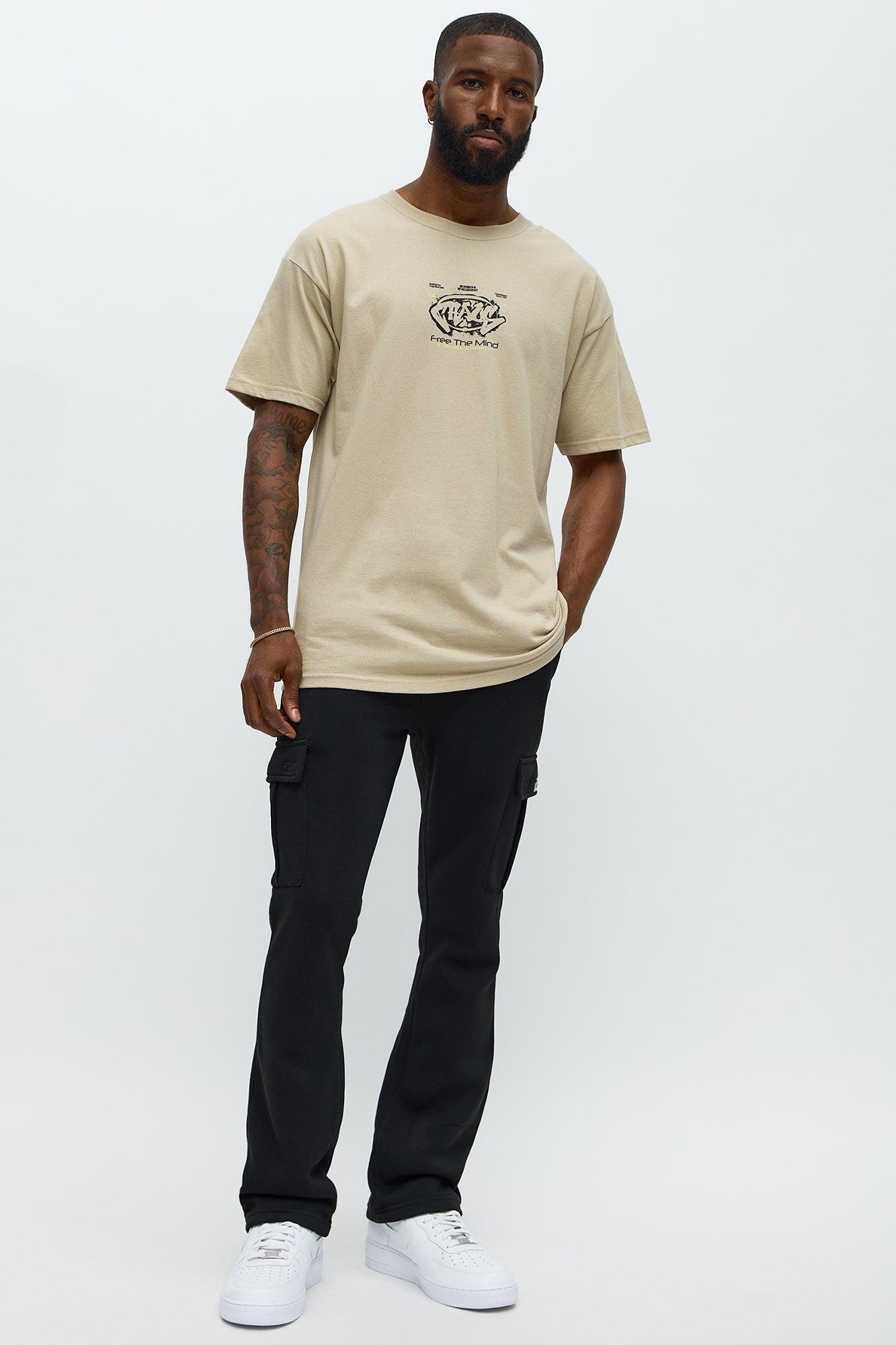 In The Cut Cargo Flared Sweatpants - Black Male Product Image