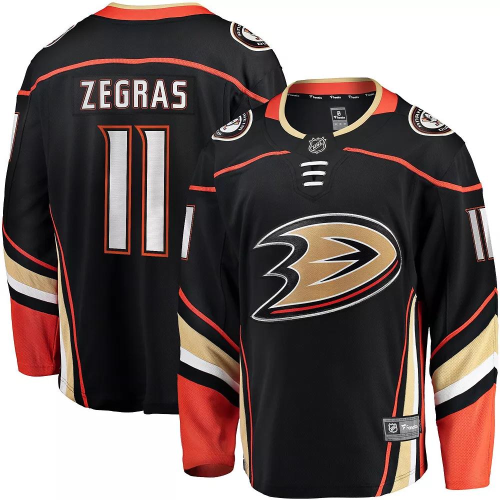 Men's Fanatics Branded Trevor Zegras Black Anaheim Ducks Home Breakaway Player Jersey, Size: 3XL, Dks Black Product Image