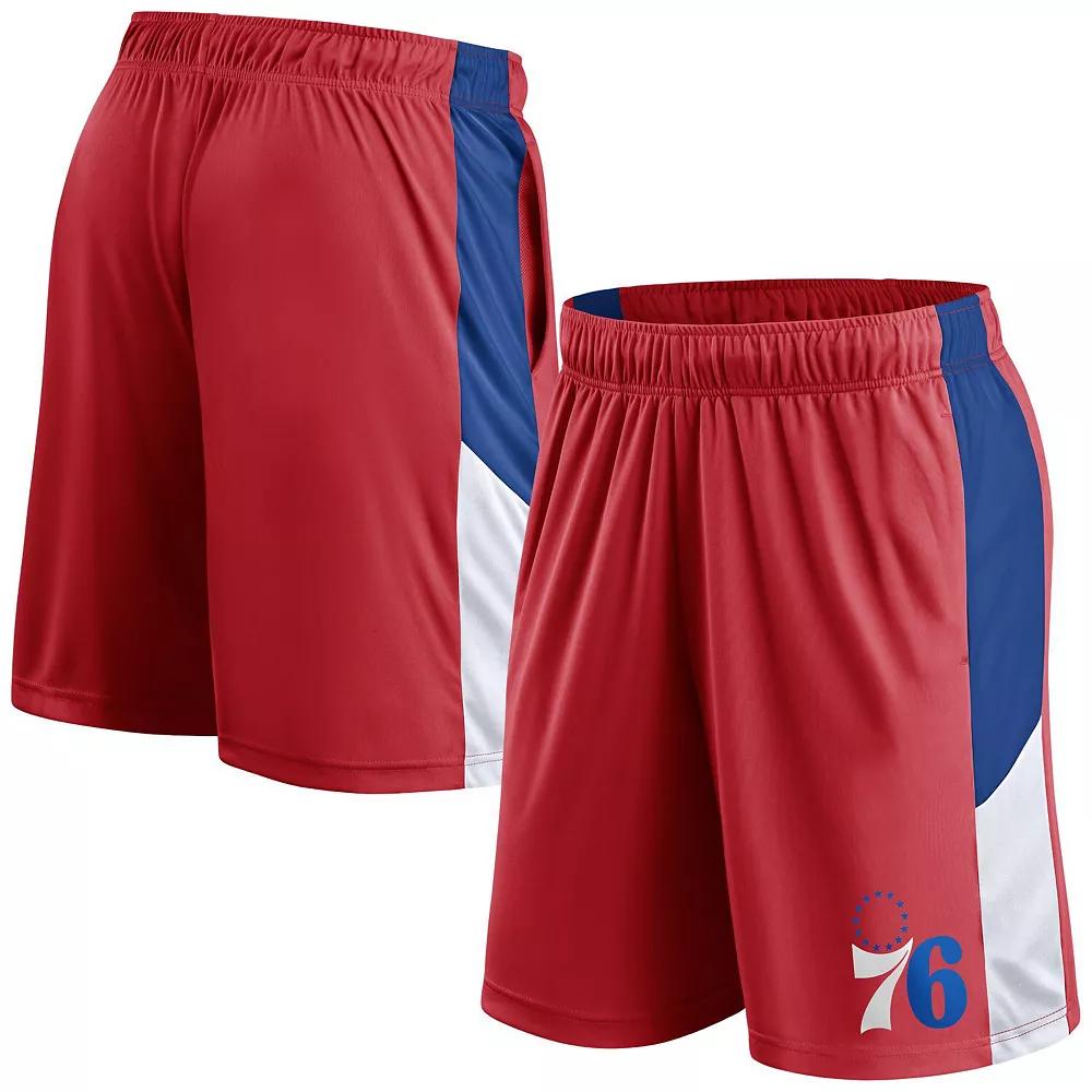 Men's Fanatics Red Philadelphia 76ers Practice Performance Shorts,  Product Image