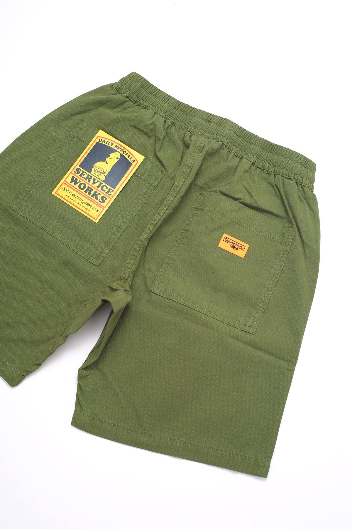 Service Works - Ripstop Chef Shorts - Pesto Product Image