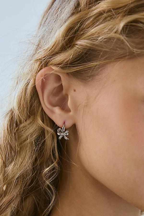 Waterproof Bow Huggie Hoop Earring Womens at Urban Outfitters Product Image