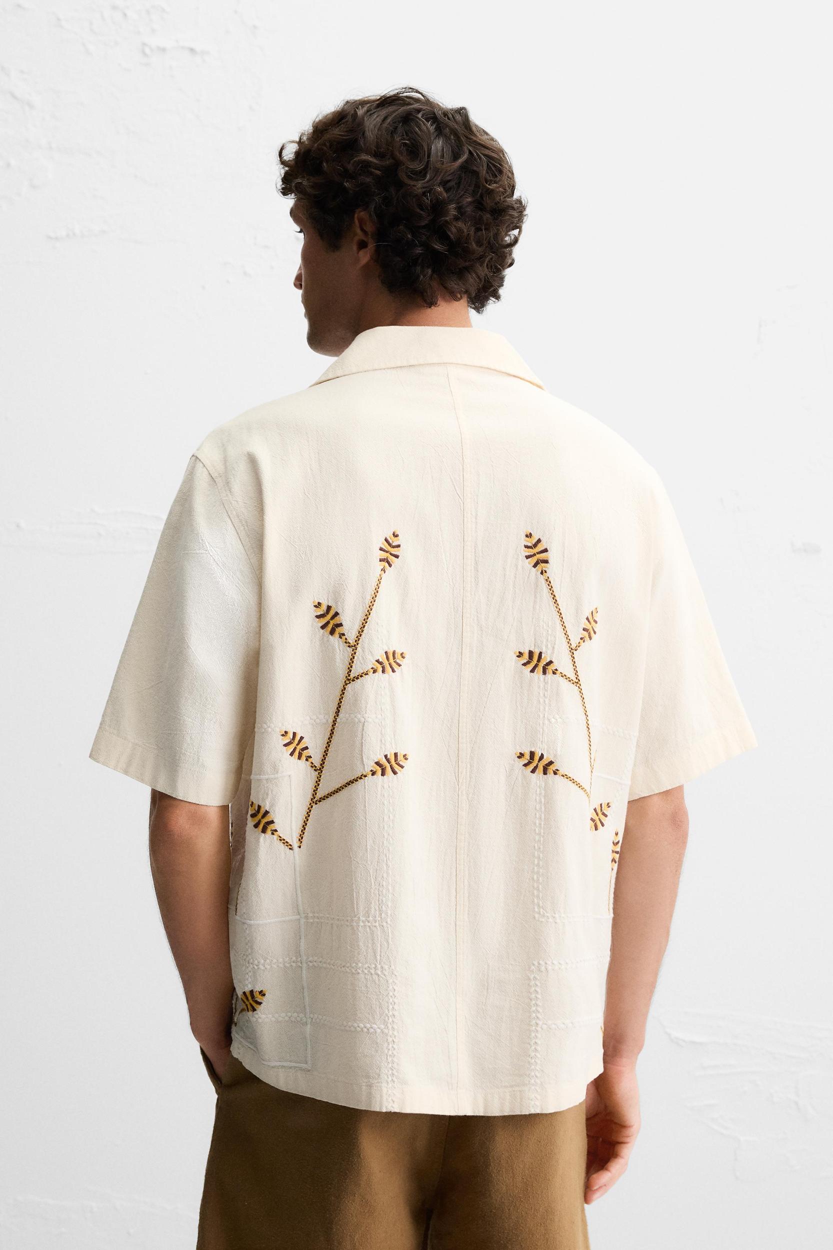 CONTRAST EMBROIDERY SHIRT Product Image