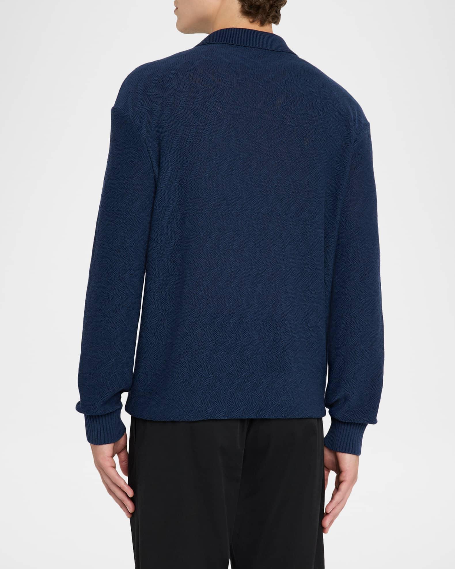 Men's Cotton Chevron Johnny Collar Sweater Product Image