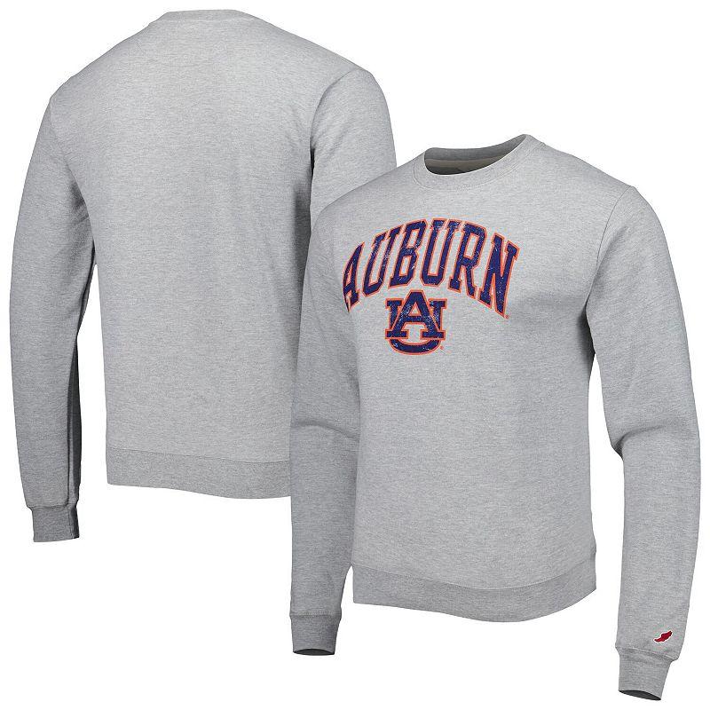 Men's League Collegiate Wear Heather Gray Auburn Tigers 1965 Arch Essential Fleece Pullover Sweatshirt, Size: Medium, Grey Product Image