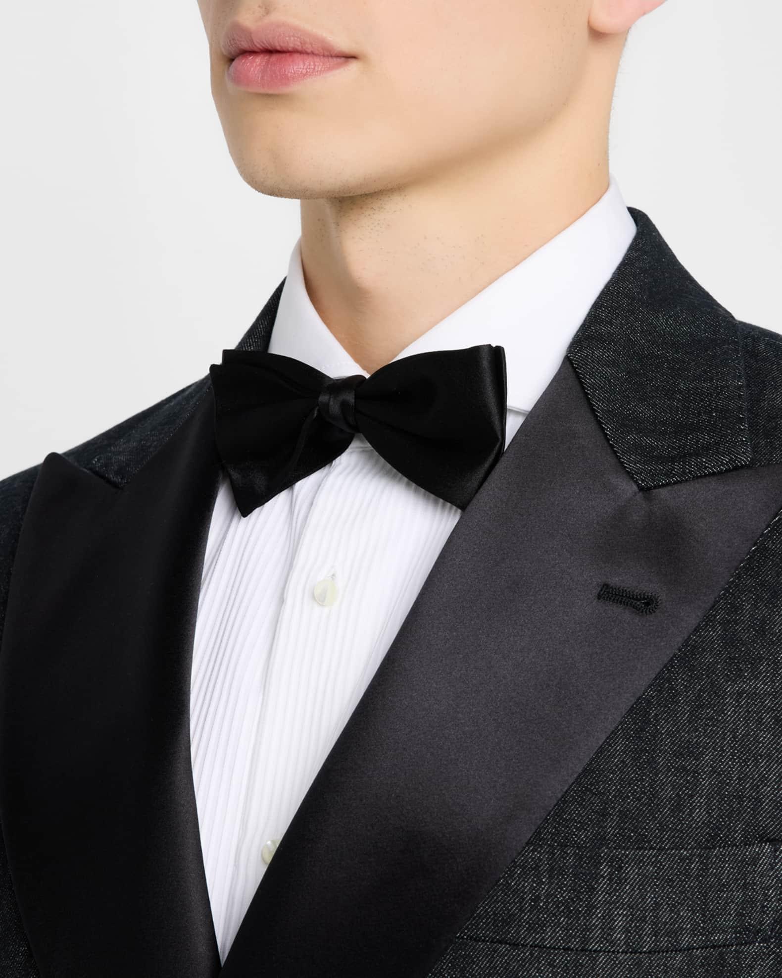 Men's Satin Peak Lapel Double-Breasted Sport Coat Product Image