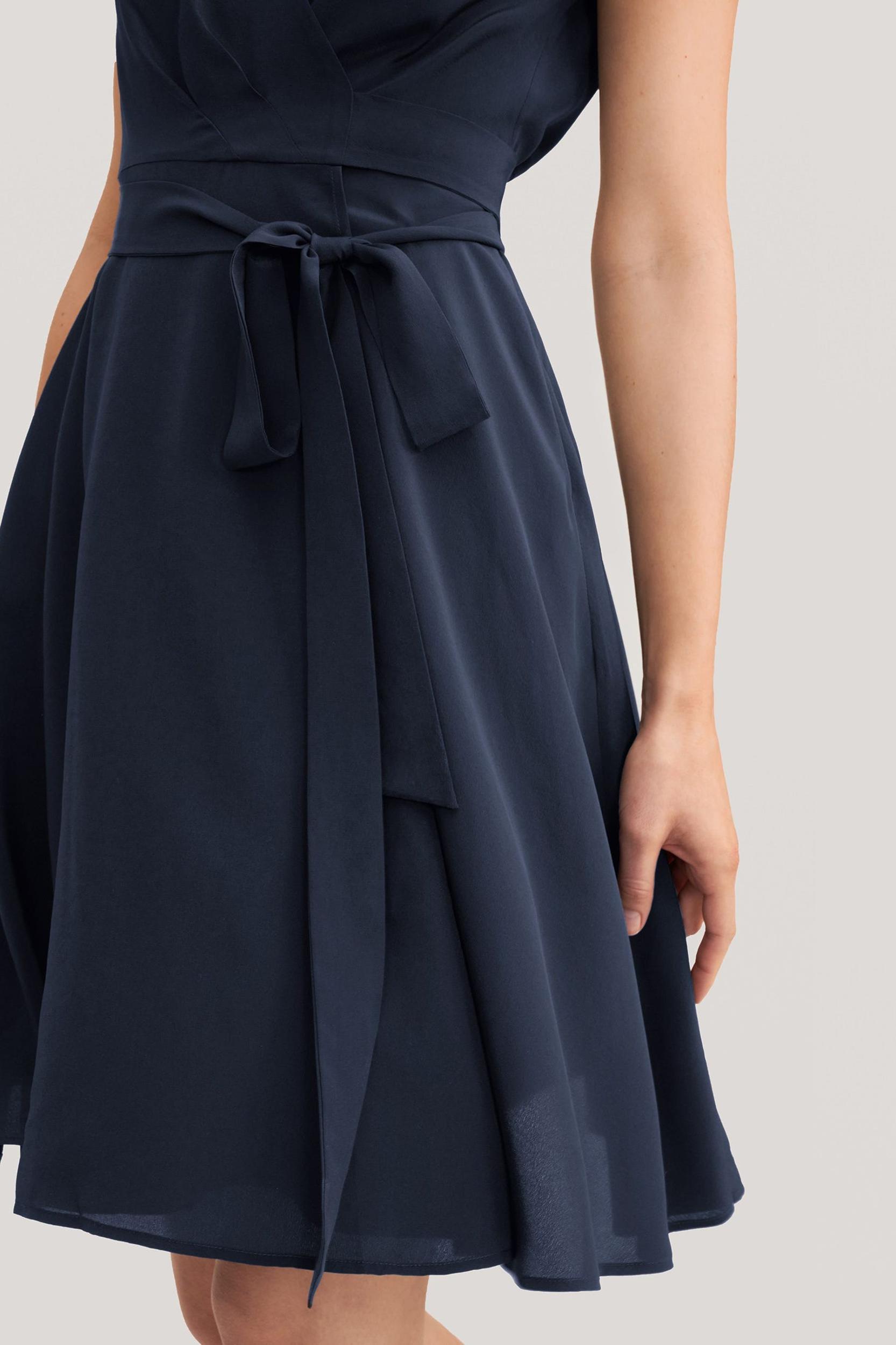 Figure Flattering Silk Wrap Dress Product Image