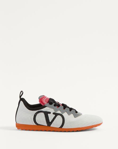 VALENTINO GARAVANI Chromathon Low-top Sneakers In Perforated Leather In Multi Product Image