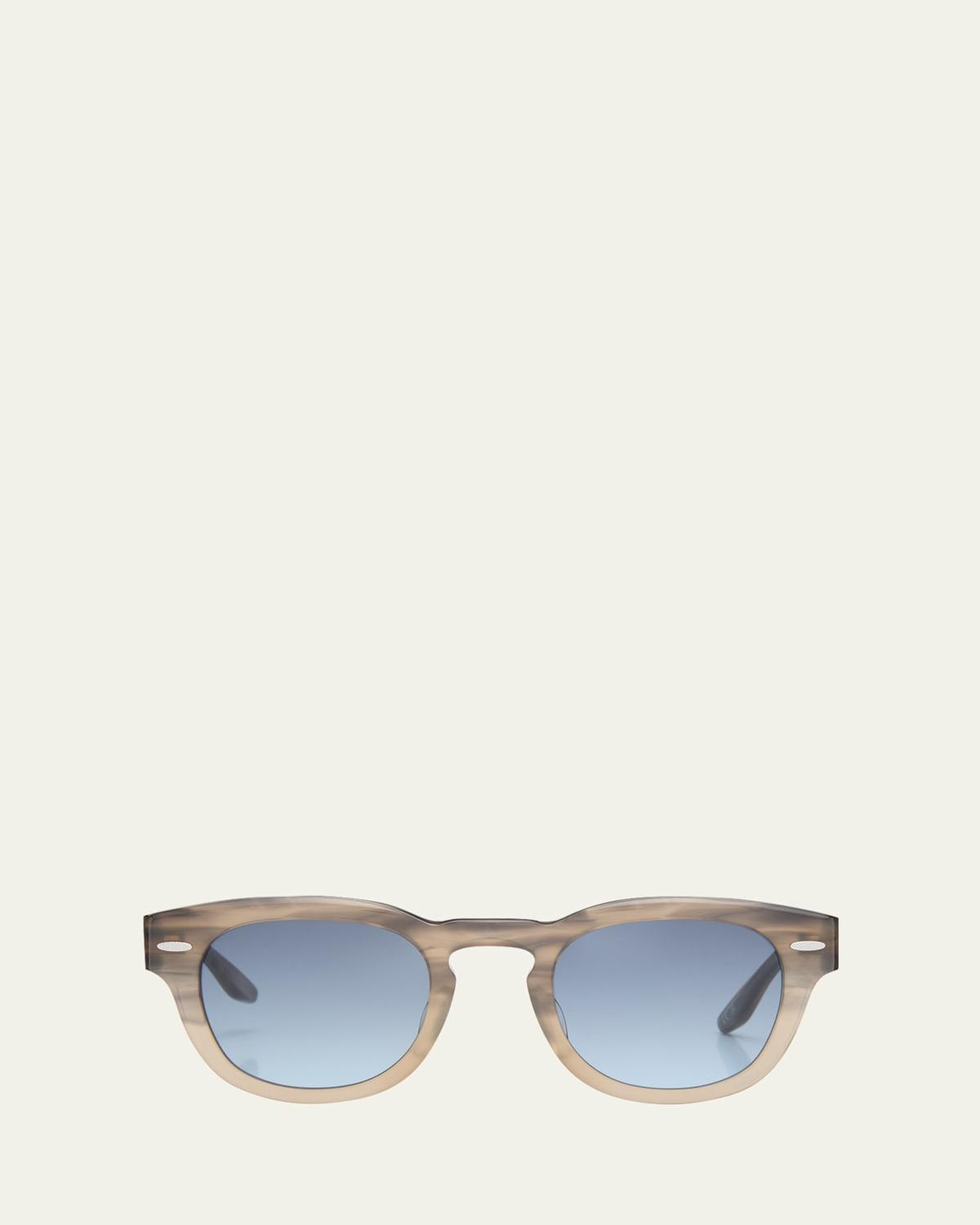 Mens Demarco Keyhole-Bridge Acetate Rectangle Sunglasses Product Image