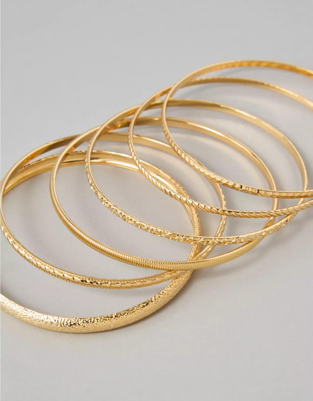 AEO Gold-Tone Bangles 6-Pack Product Image