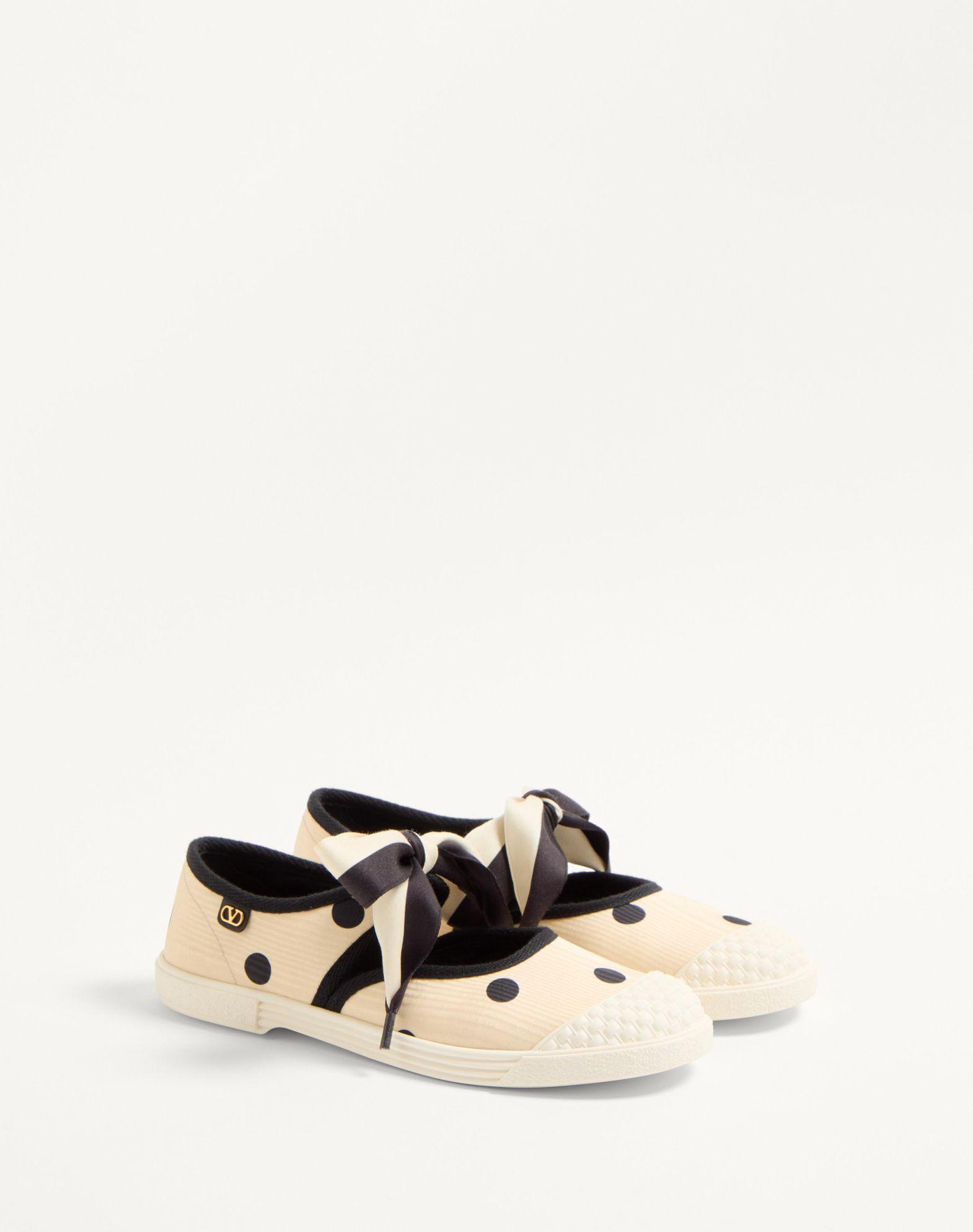 Bay By Bay Ballerina Sneakers In Moiré Plus De Pois Fabric Product Image