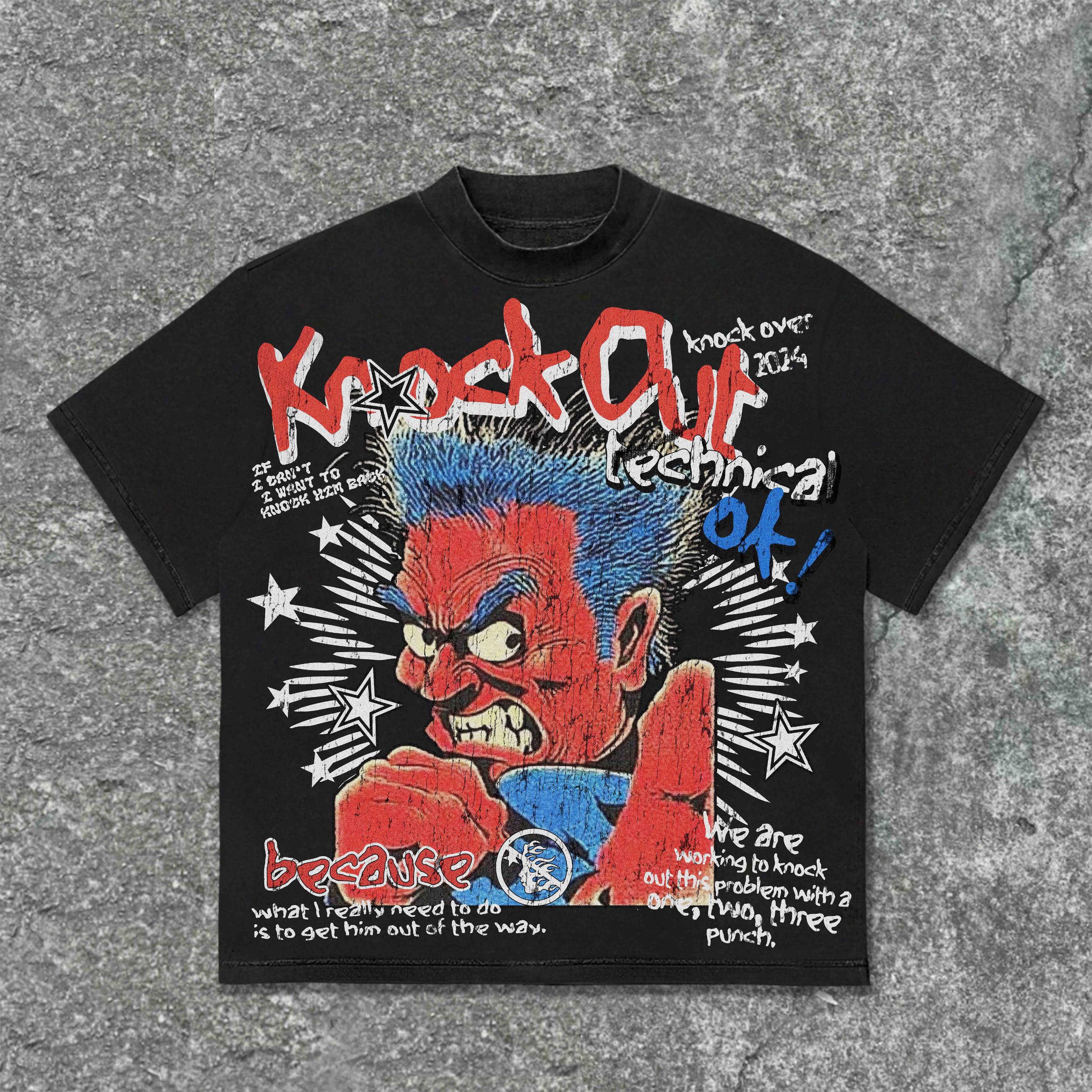 Sopula Knock Out Vintage Graphic Cotton T-Shirt Product Image