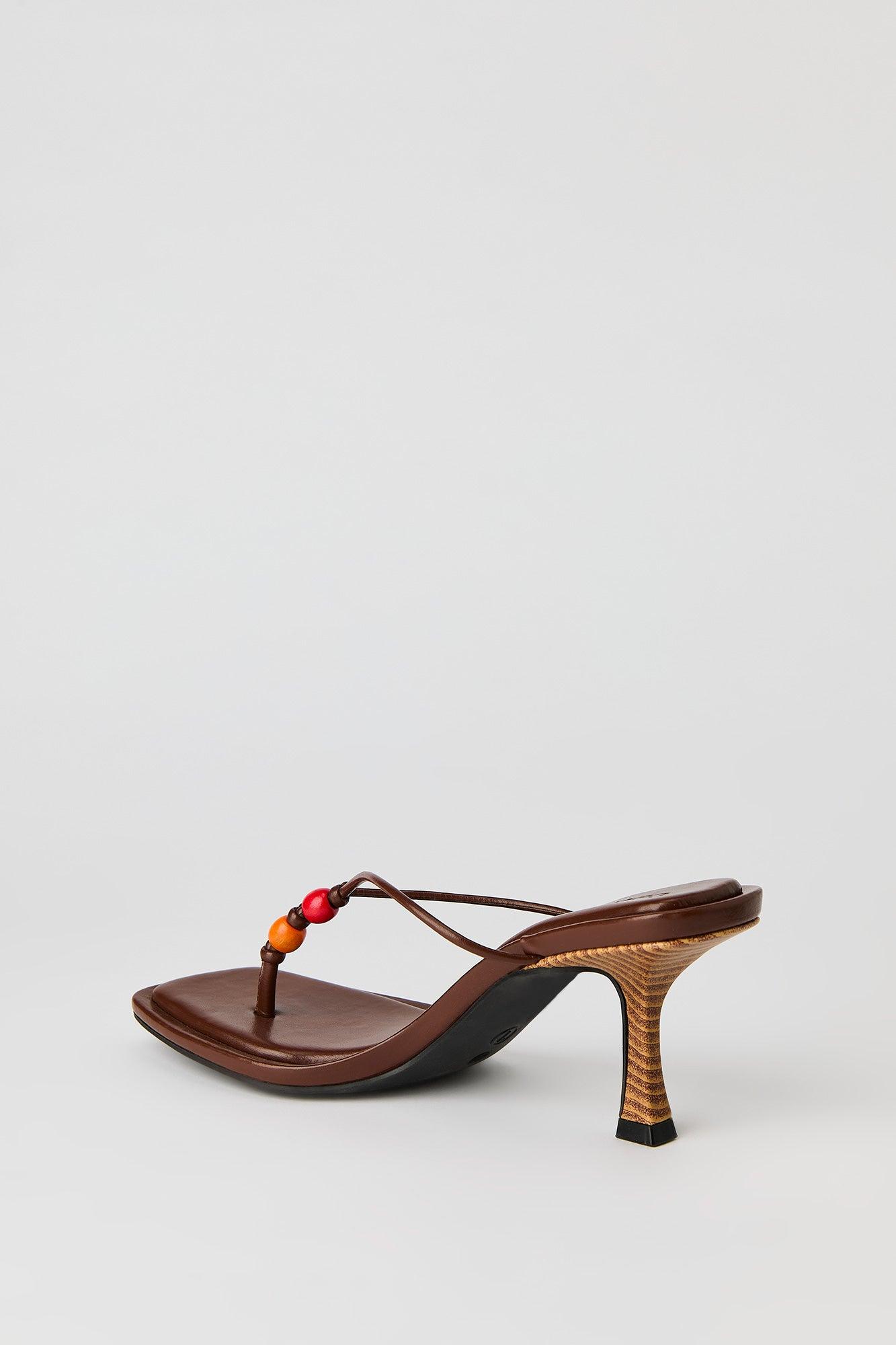 Beaded Thong Stiletto Heeled Sandal Female Product Image