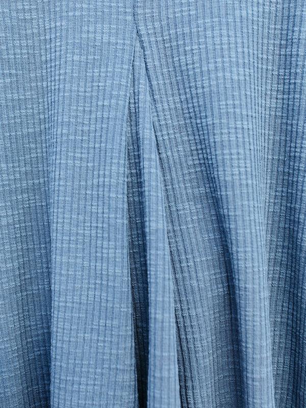 Loose Sleeveless Pleated Solid Color V-Neck Vest Top Product Image