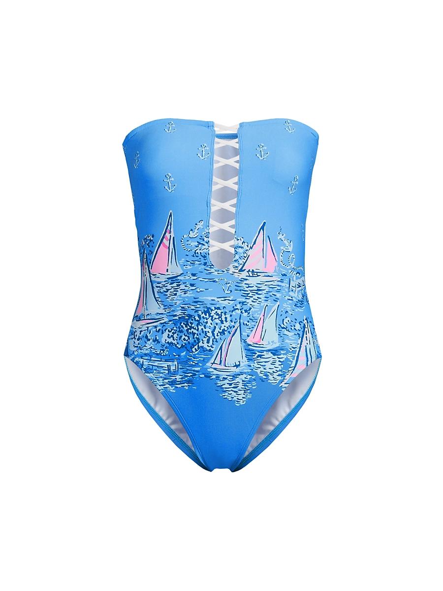 Womens Novi Sailing Boat One-Piece Swimsuit Product Image