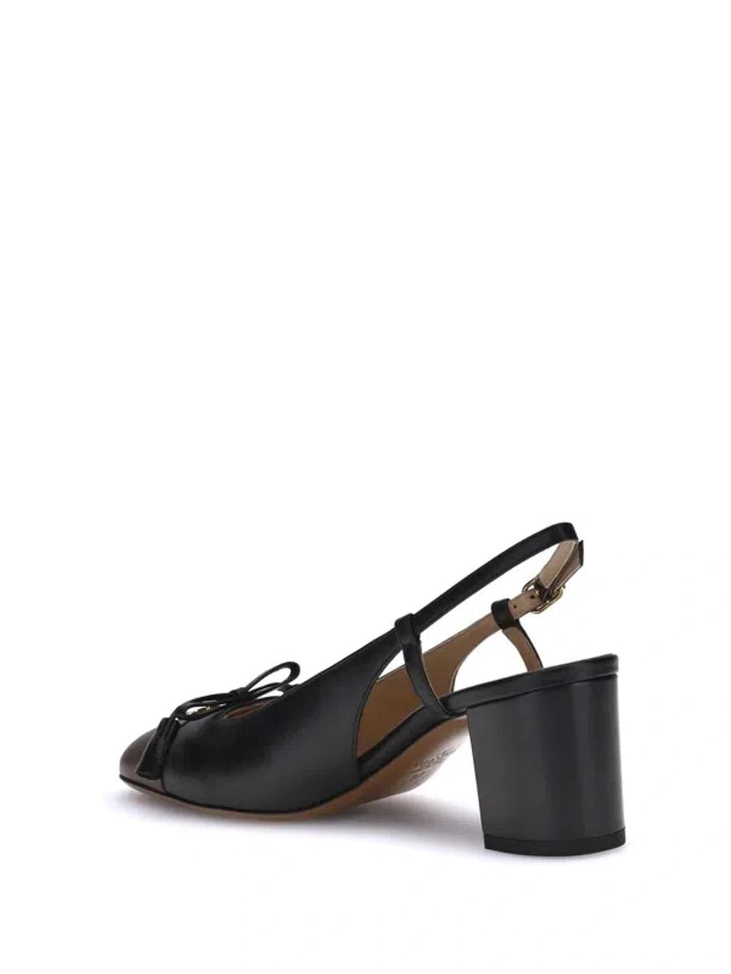 VALENTINO GARAVANI Vlogo 65 Tasseled Two-tone Leather Slingback Pumps In Black Product Image