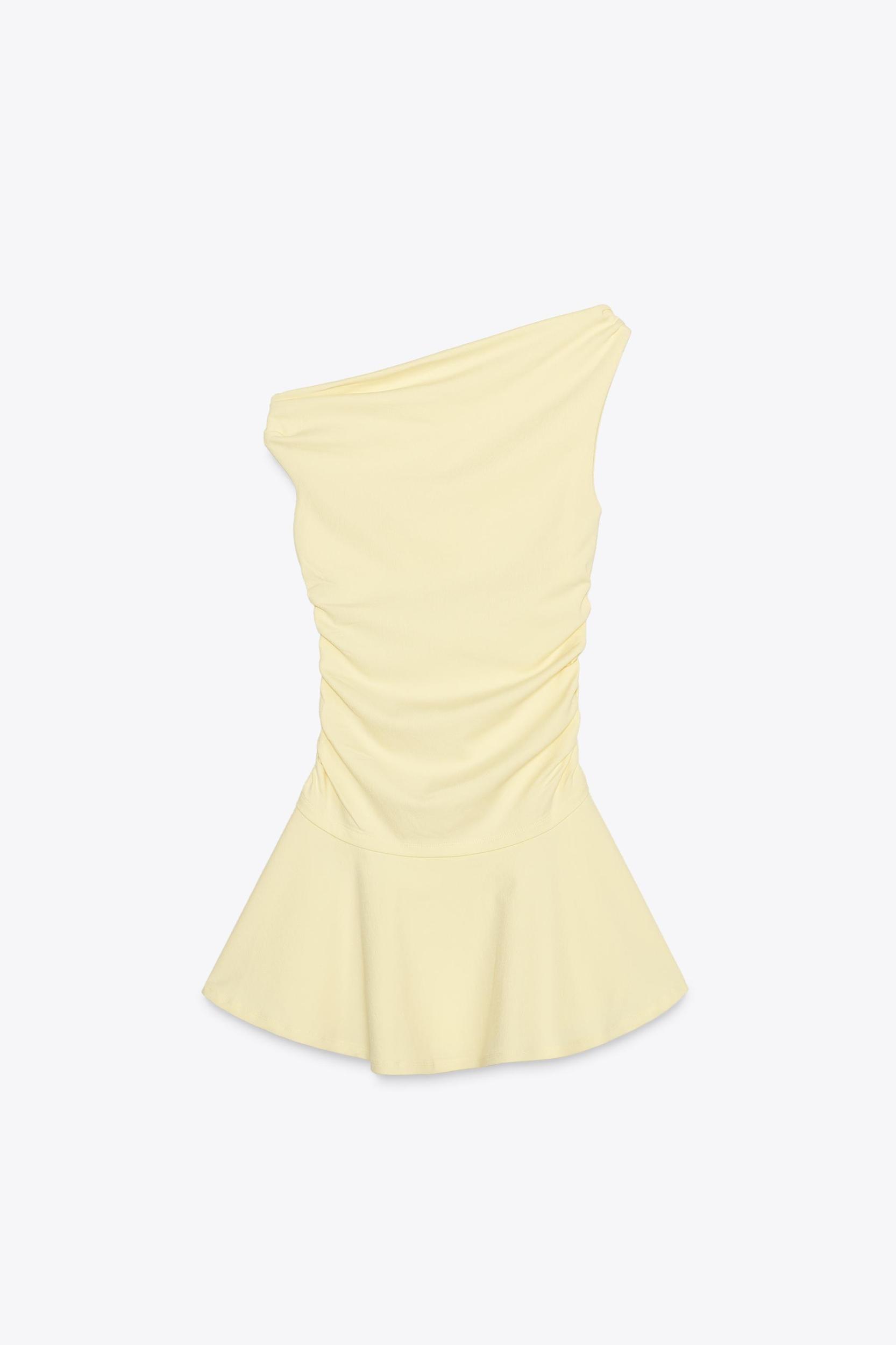 RUCHED TEXTURED DRESS Product Image
