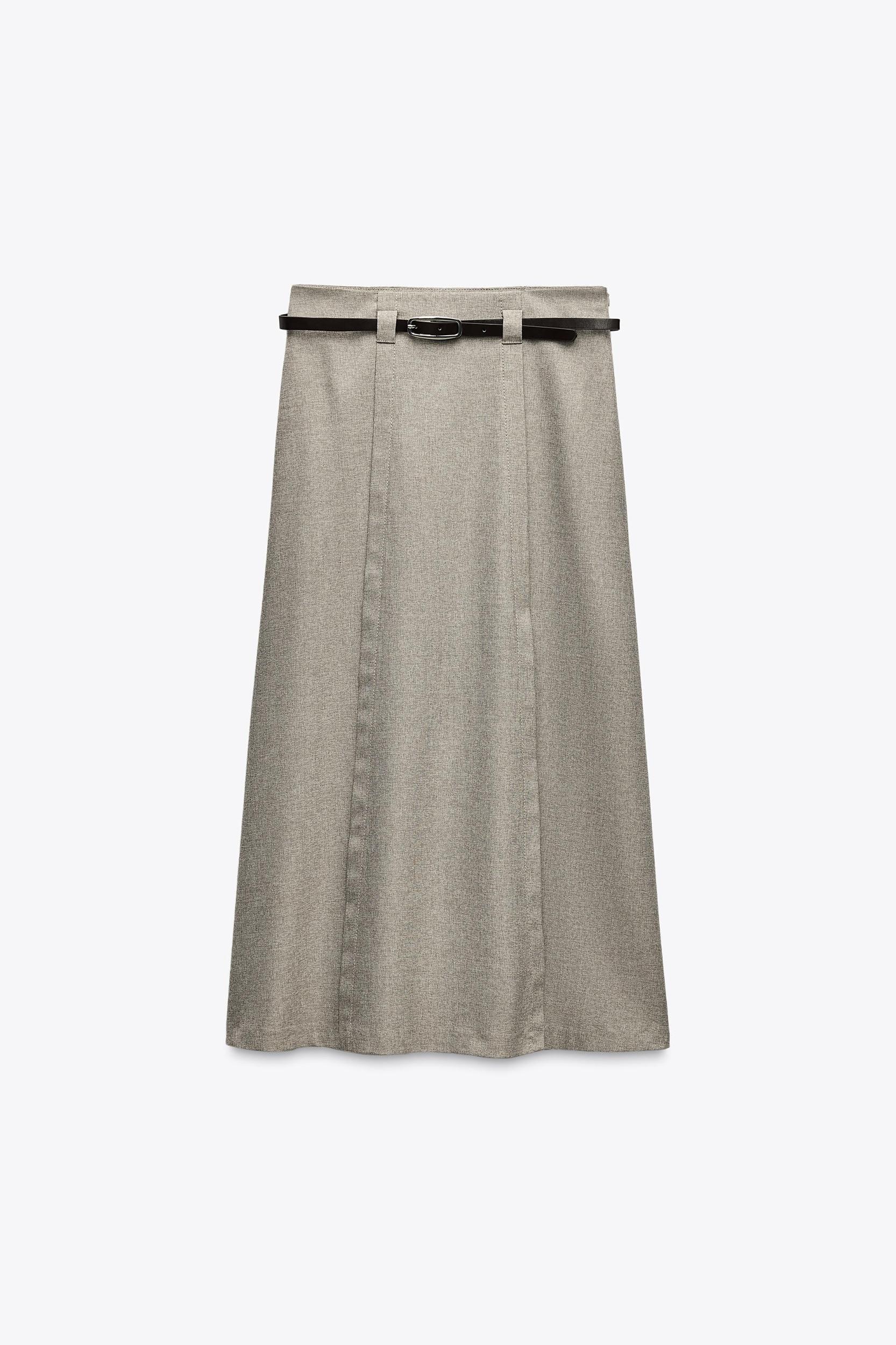 MIDI SKIRT WITH BELT Product Image