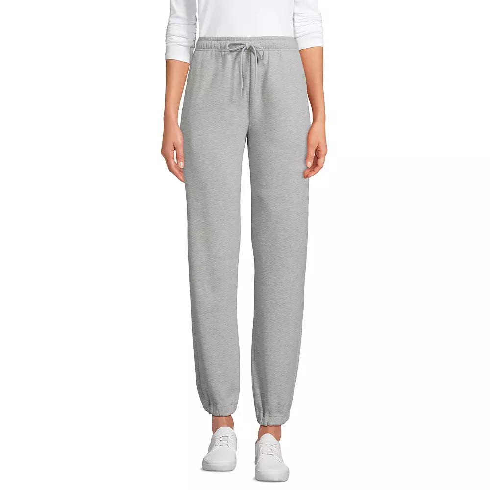 Petite Lands' End Fleece High-Rise Jogger Pants, Women's,  Product Image