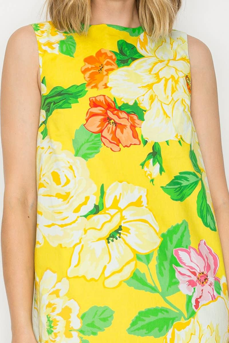 Sunny Lemon Mini Shift Dress Product Image