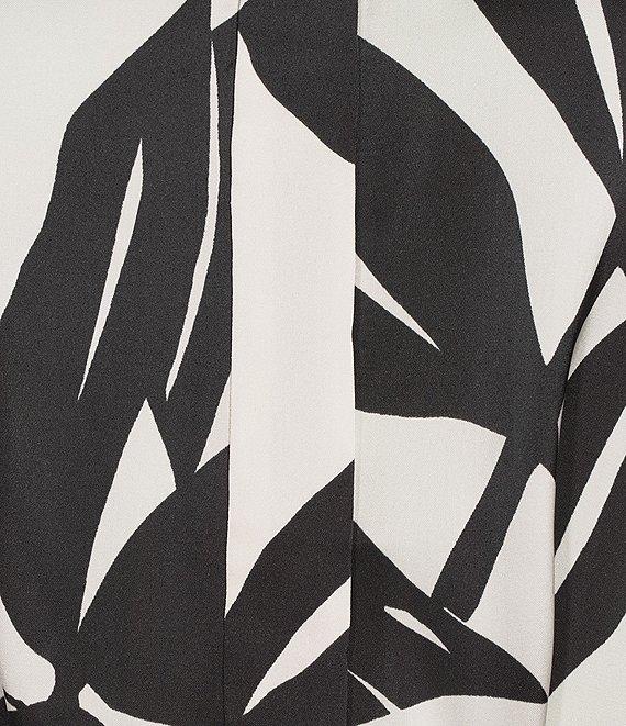 Antonio Melani Odessa Printed Satin Button Front Long Sleeve Dress Product Image