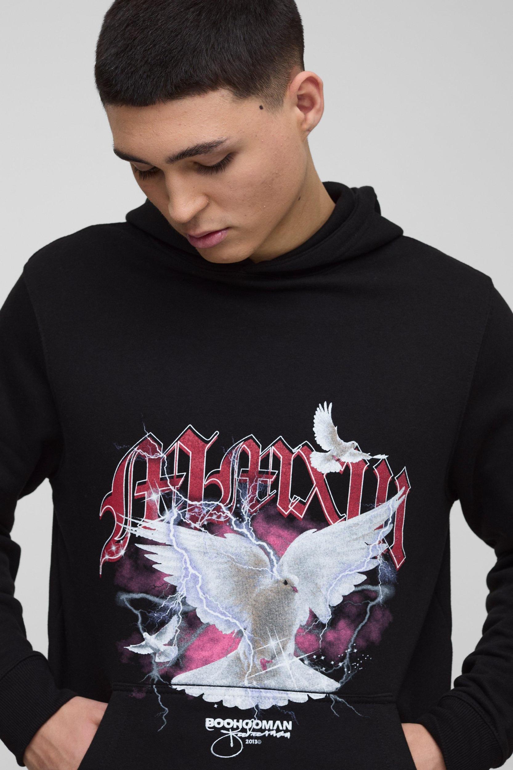 Oversized Dove MMXIII Graphic Hoodie | boohooMAN USA Product Image