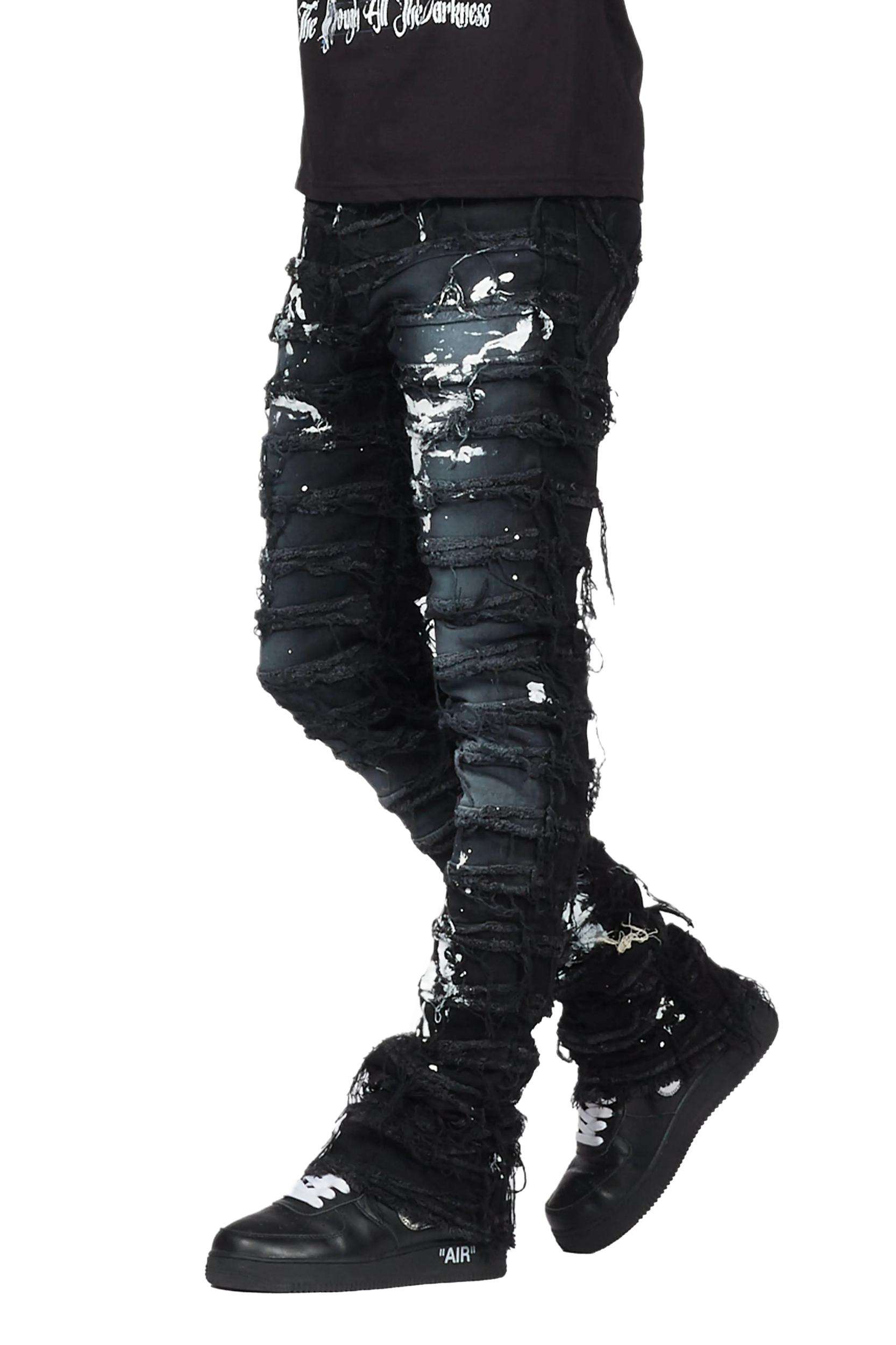 Garson Black Painter Stacked Flare Jean Male Product Image