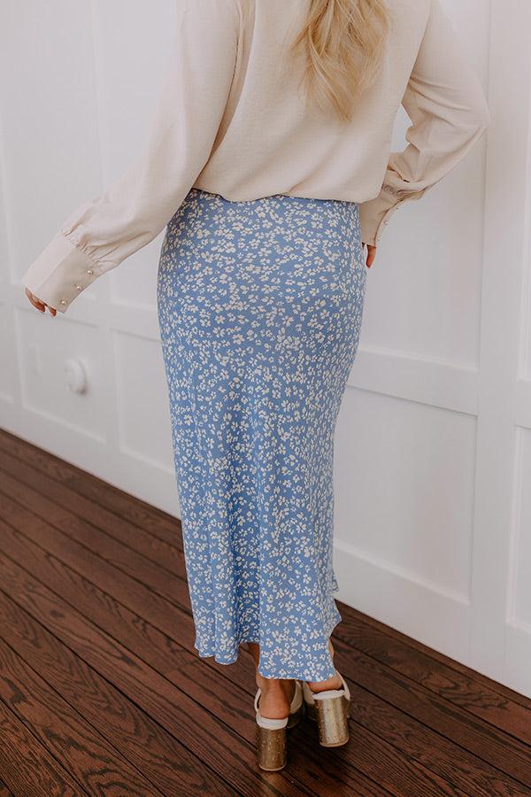 The Penelope High Waist Floral Midi Skirt Product Image